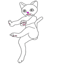 White cat everyday(1 sticker #7543590