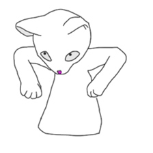 White cat everyday(1 sticker #7543593