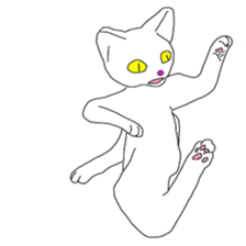 White cat everyday(1 sticker #7543595