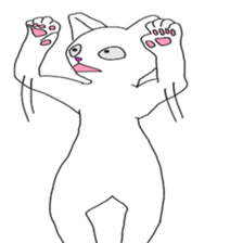 White cat everyday(1 sticker #7543597