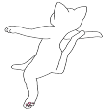 White cat everyday(1 sticker #7543598