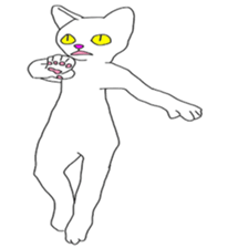 White cat everyday(1 sticker #7543599
