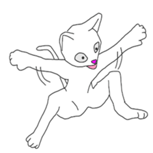 White cat everyday(1 sticker #7543602