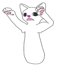 White cat everyday(1 sticker #7543603