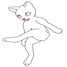 White cat everyday(1 sticker #7543604