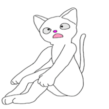 White cat everyday(1 sticker #7543605