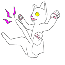 White cat everyday(1 sticker #7543607