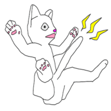 White cat everyday(1 sticker #7543608