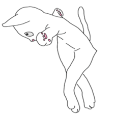 White cat everyday(1 sticker #7543612