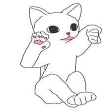 White cat everyday(1 sticker #7543614