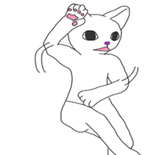 White cat everyday(1 sticker #7543616