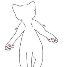 White cat everyday(1 sticker #7543617