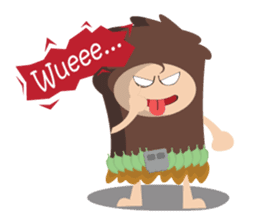 Maspur - The Caveman sticker #7544839