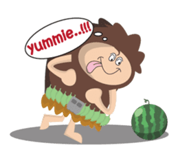 Maspur - The Caveman sticker #7544841