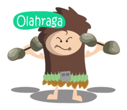 Maspur - The Caveman sticker #7544846