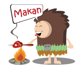 Maspur - The Caveman sticker #7544848