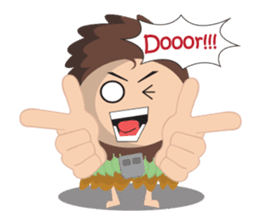 Maspur - The Caveman sticker #7544851