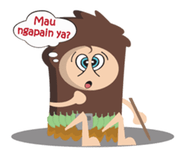 Maspur - The Caveman sticker #7544853