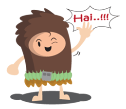 Maspur - The Caveman sticker #7544859