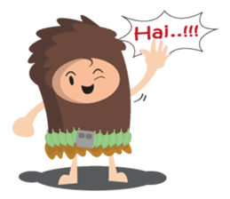 Maspur - The Caveman sticker #7544859