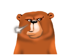 Stinky face bear sticker #7545222