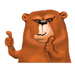 Stinky face bear sticker #7545226