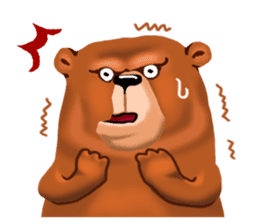 Stinky face bear sticker #7545230