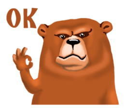 Stinky face bear sticker #7545234
