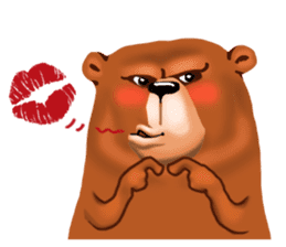 Stinky face bear sticker #7545237