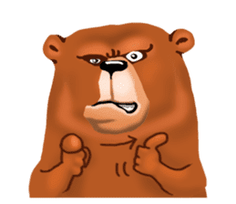 Stinky face bear sticker #7545240