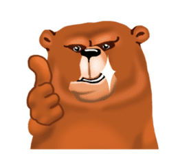 Stinky face bear sticker #7545241