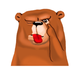 Stinky face bear sticker #7545247