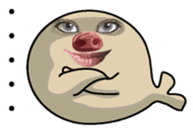 Nose seal of a pig sticker #7545260