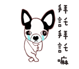 Dr.Feng and his daughter ChiHuaHua Bibi sticker #7545756