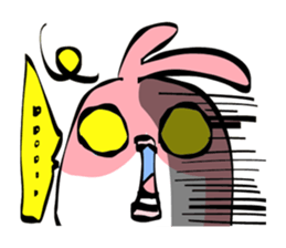 Green Tomato(Work timing pink rabbit) sticker #7546344