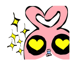 Green Tomato(Work timing pink rabbit) sticker #7546354