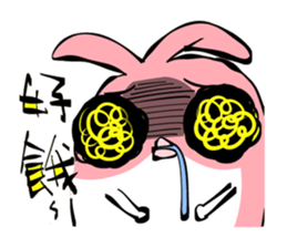 Green Tomato(Work timing pink rabbit) sticker #7546357