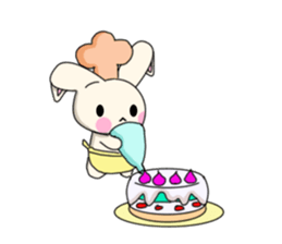 Rabbit enjoy life sticker #7546900