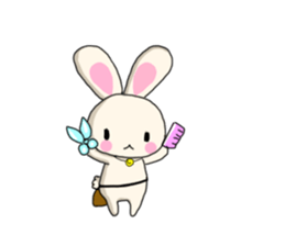 Rabbit enjoy life sticker #7546901