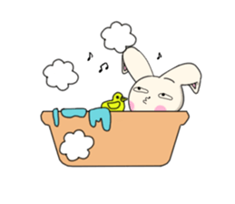 Rabbit enjoy life sticker #7546907