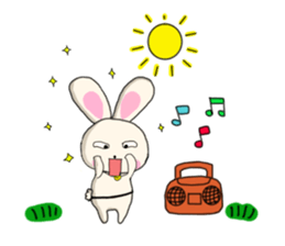 Rabbit enjoy life sticker #7546909