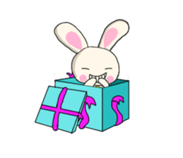 Rabbit enjoy life sticker #7546915