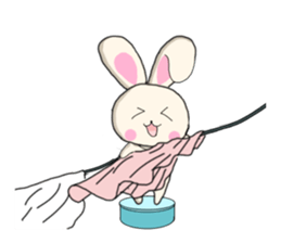 Rabbit enjoy life sticker #7546916