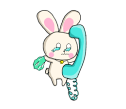 Rabbit enjoy life sticker #7546920