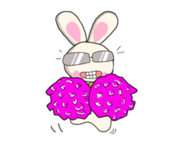 Rabbit enjoy life sticker #7546921