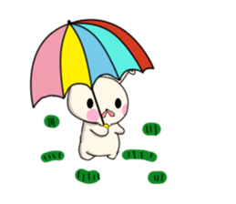 Rabbit enjoy life sticker #7546922