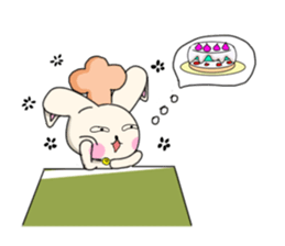 Rabbit enjoy life sticker #7546923