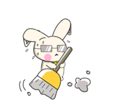 Rabbit enjoy life sticker #7546925