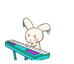 Rabbit enjoy life sticker #7546930