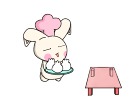 Rabbit enjoy life sticker #7546931